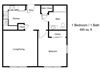 1 Bedroom Floor Plan